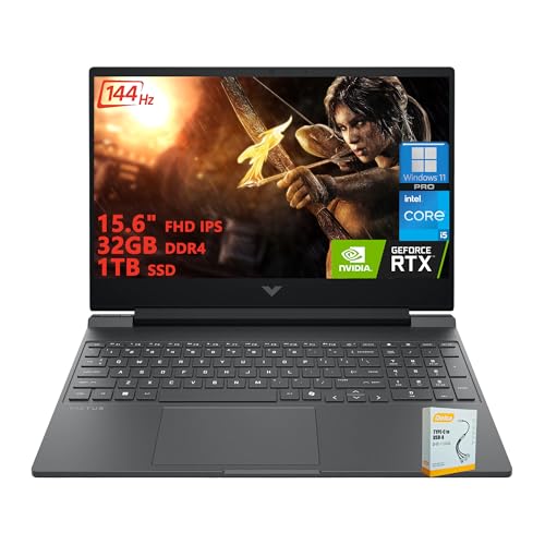 Image of HP Victus 15 Gaming Laptop | 15.6 inch FHD IPS Anti-Glare 144Hz | Intel 8-Core i5-13420H | 32GB DDR4 1TB SSD | NVIDIA GeForce RTX 3050 6GB | Backlit Keyboard Fast Charging Win11 Pro w /DLCA Accessory