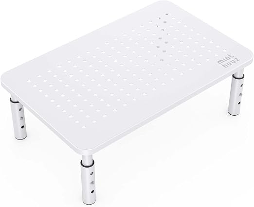 Supporto Per Monitor Ergonomico In Acciaio, Altezza 9 Cm, Portata 15 Kg, Rialzo Per PC E Portatile, Base Larga 544x220 Mm - 3