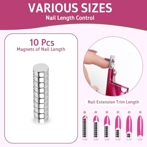 Hasakhi Acrylic Nail Clipper With 10Pcs Magnets Nail Cutters For Nail Tips False Nail Clippers Nail Art Tool Stainless Steel Nail Clipper For Home Salon Nail Art thumb #2