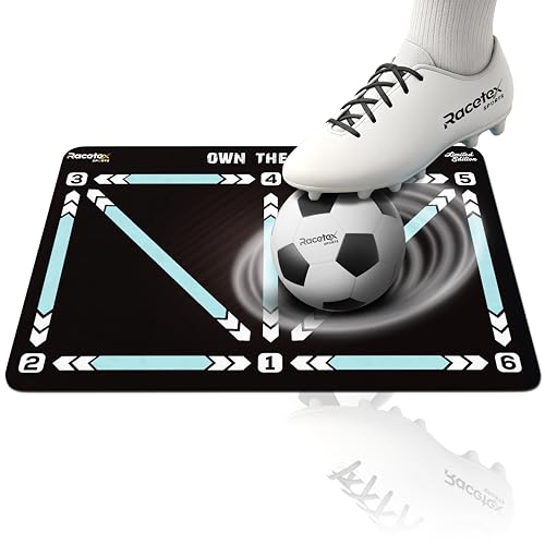 Tapis d’entraînement foot enfants 90x60 cm – tapis foot antidérapant et durable – tapis d’entrainement football pour entraînement indoor –...