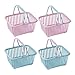 Kisangel 4Pcs Picking Basket Mini Toy Shopping Basket Home Handheld Basket Play Store Toddler Shopping cart Small Basket with Handle Folding Toy Shopping cart Kids Toy Basket Storage Child