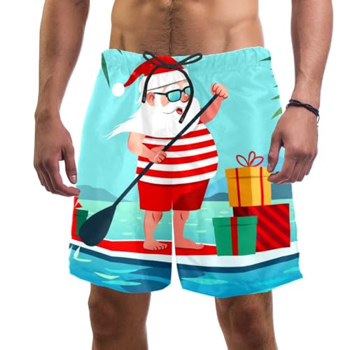coosun Herren Weihnachten Weihnachtsmann Strand Boardshorts Schnell...
