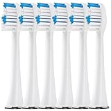 Original Acteh Toothbrush Heads for Acteh Sonic Edge and JetWave Toothbrush - Genuine Replacement Heads for Sonic Edge JetWave (WHITE6)
