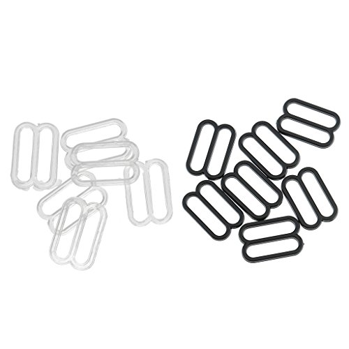 Jili Online 100 Piece Plastic Lingerie Bra Strap Sliders Adjuster Hook Clips For Corset Garter Bikini - Clear, 15Mm #TOP2