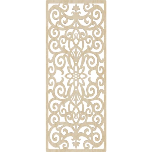 Image of 25 3 /8 inchW x 64 3 /8 inchH x 3 /8 inchT Buel Decorative Fretwork Wood Wall Panels, Birch