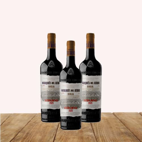 EUROLOTES Vino Tinto Marqués del Atrio Rioja Reserva Edición Limitada, 750ml, 3 Botellas