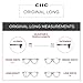 CliC Original Reader Rectangular Reading Glasses, Black, 1 Count (Pack of 1) + 1.75
