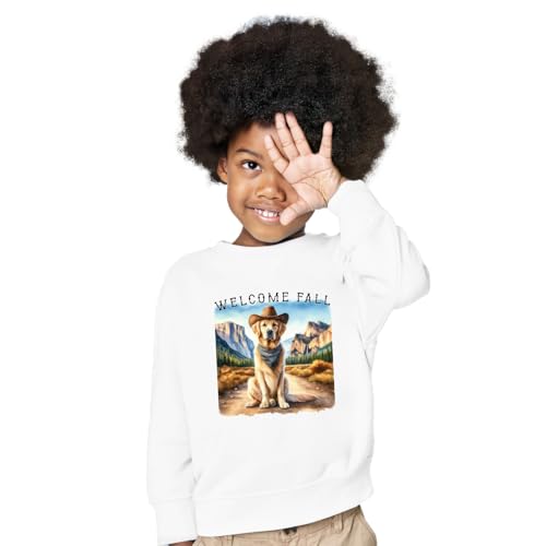 Welcome Fall Western Cowboy Dog Enjoys Majestic Autumn Adult Youth T-Shirt Hoodie Sweatshirt3