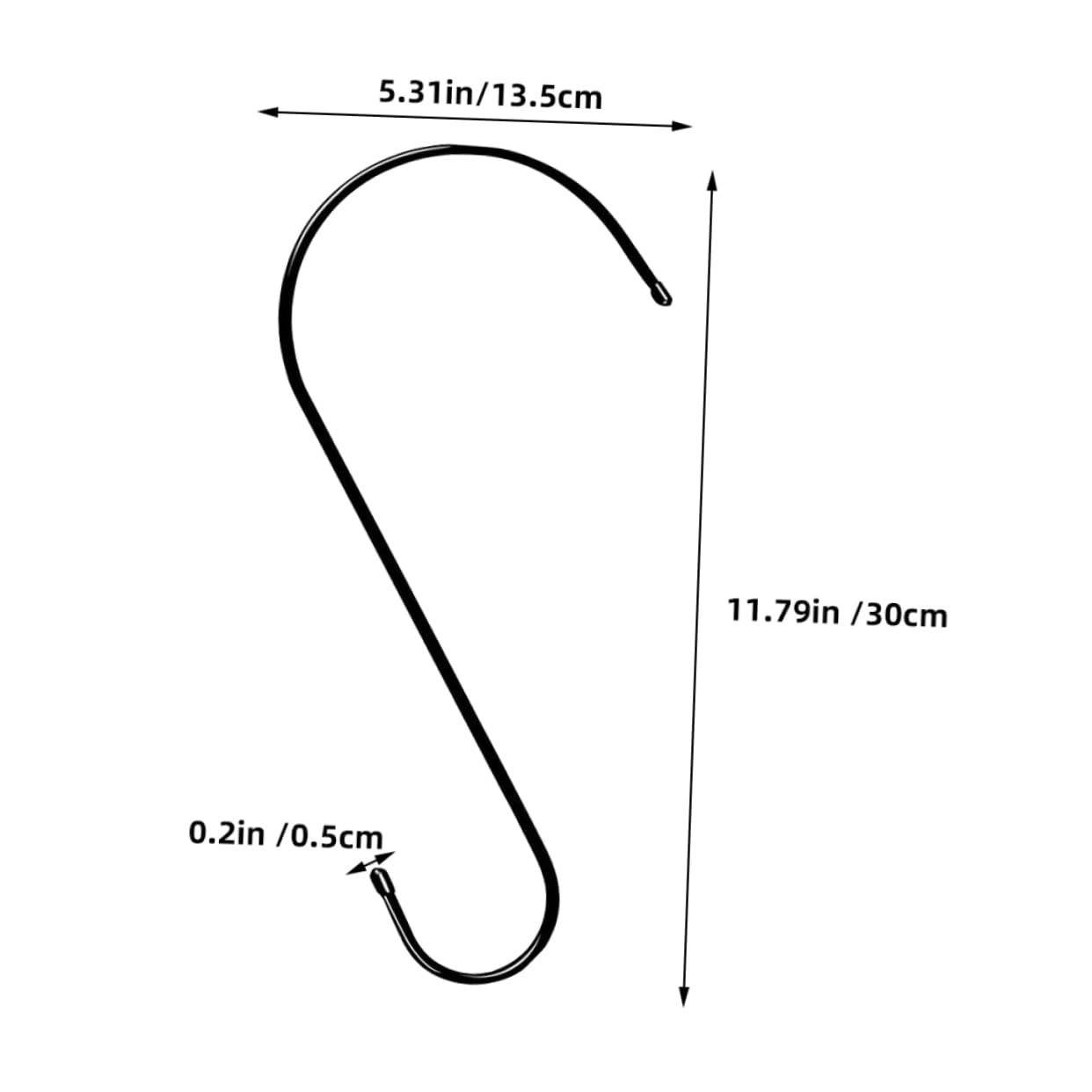 Holibanna 6pcs Shaped Metal Hooks for Hanging Plants Bird Feeders and Baskets Durable Garden Extension Hooks for Outdoor and Indoor Use