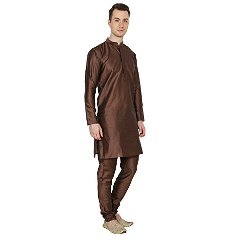 Image of Royal Kurta Men's Cotton Silk Plain Solid Long Only Kurta