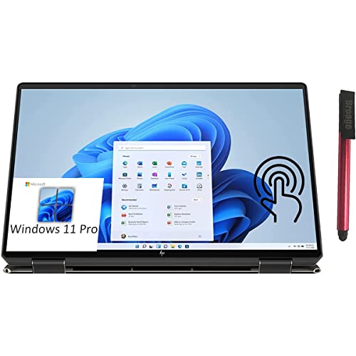 HP 2022 Spectre x360 2-in-1 16" 3K Touchscreen Laptop, Intel Quad-Core i7-11390H, 16GB DDR4 RAM, 1TB PCIe SSD, WiFi 6, Backlit KB, Fingerprint Reader, Thunderbolt 4, Windows 11 Pro, 64GB Flash Stylus
