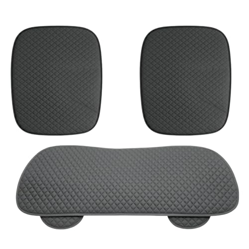 Image of AURAFRESH Car Seat Protector Cushions Cover, Airbag friendaly. (Gray, 3PC Rear SEAT)