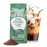 Four Sigmatic Gut Health Organic Ground Coffee | Medium Roast, Immune Boosting Probiotic Mushroom Coffee with Chaga & Turkey Tail for Gut Health & Immune Support | 12oz Bag