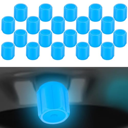 20 Pièces Bouchon Valve Pneu Voiture Lumineux,Capuchons Fluorescents Universels en Forme de Crâne Anti-Poussière pour Tige de Valve,Accessoire Décoratif...