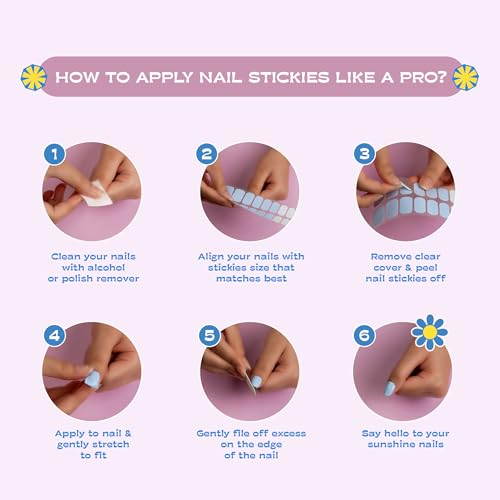 Image of ROS Beauty Nail Stickers | Stick On Nail Wraps | Navy Blue | No UV Light, No Glue, No Damage | Waterproof | Lasts 7-10 Days | 20 Stickers