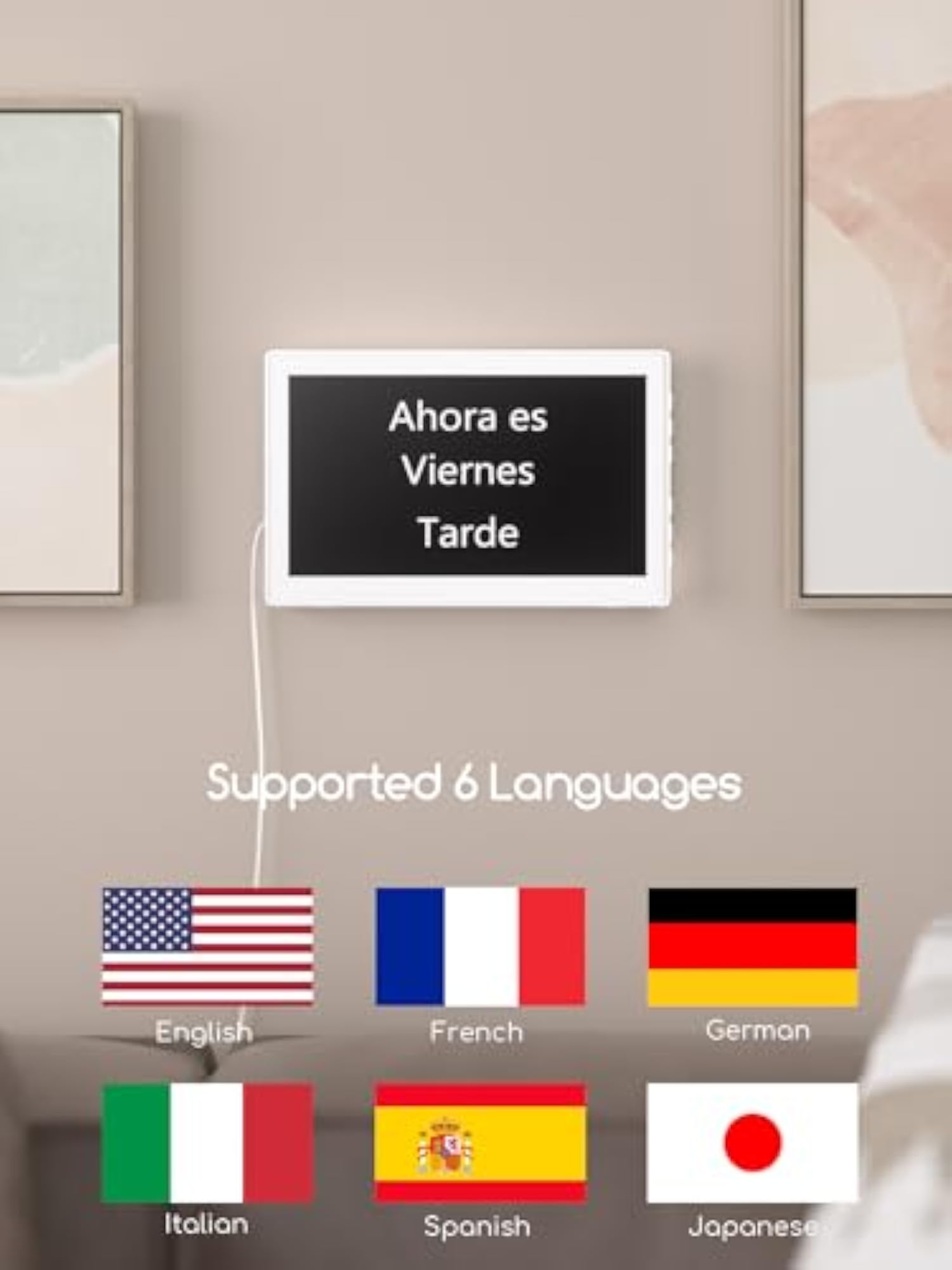 Large Display Calendar Clock with Multiple Themes