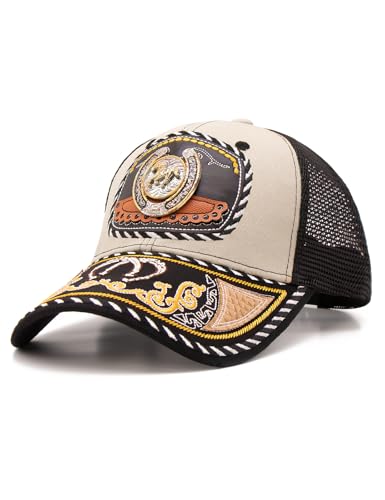 Image of TOPACC Western Trucker Hat for Men Women Cowboy Country Hat Snapback Cap