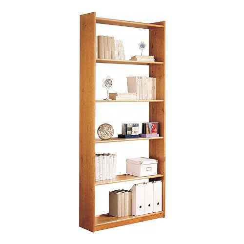 MOBLIT Estantería Pino Macizo. Color Miel, estantes no Regulables. Serie Canet. con 26 cm de Profundidad. (80x200 cm...