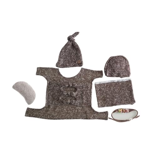 Photoshooting Props for Gift Newborn Hat Stretchy Wrap Photo Posing Backdrop Photo Decoration 7PCS