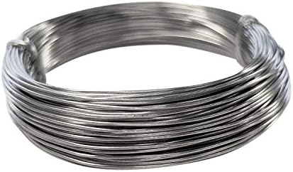 Kids B Crafty 1mm Galvanised Garden Wire Craft 30 Metres Metal for Florist Modelling Gardening Vine Plants Support Thin Mod ROC Craft Wire - Floral Wire - Silver Wire