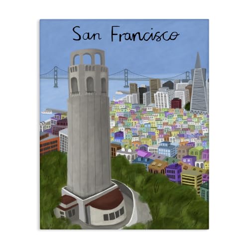 Stupell Industries Colorful San Francisco, 24 x 30 Inch Canvas Wall Art