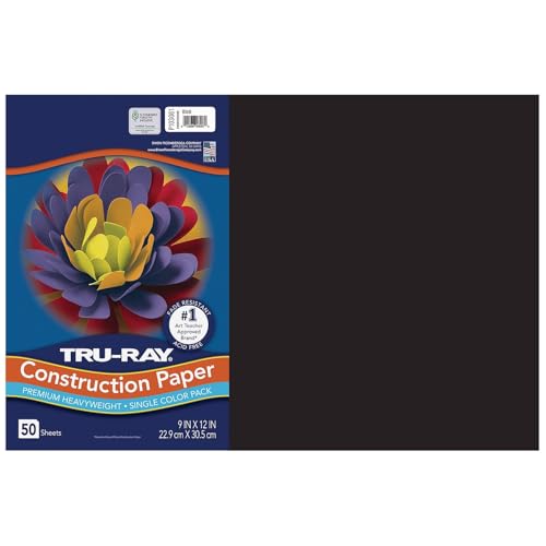 Recycled Tru-Ray Construction Paper, 12' x 18', Black (PAC103061) Category: Art and Drafting Paper