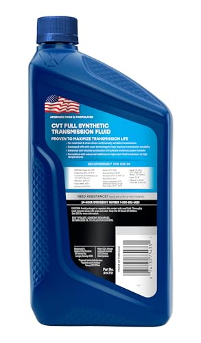 Valvoline 804751 Cvt Full Synthetic Continuously Variable Transmission Fluid 1 Qt thumb #1