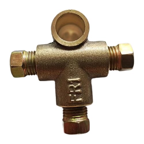 Conector en T de freno Qianly acoplamiento empalme triple de latón con tuercas resistente