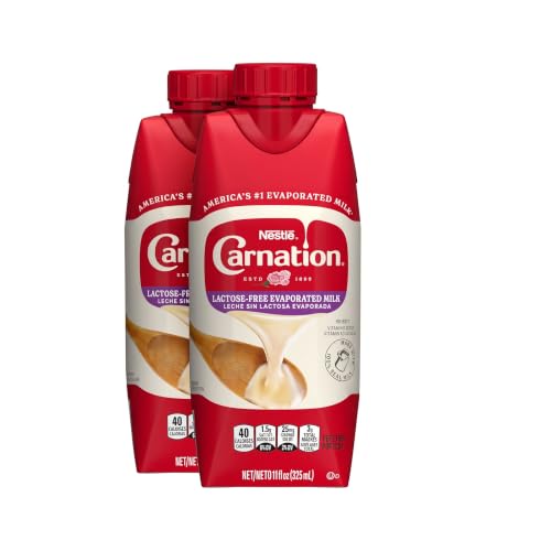 Nestlé Carnation Lactose-Free Evaporated Milk, Vitamin D Added, Shelf_Milk, Evaporated_Milk, (Pack of 16)