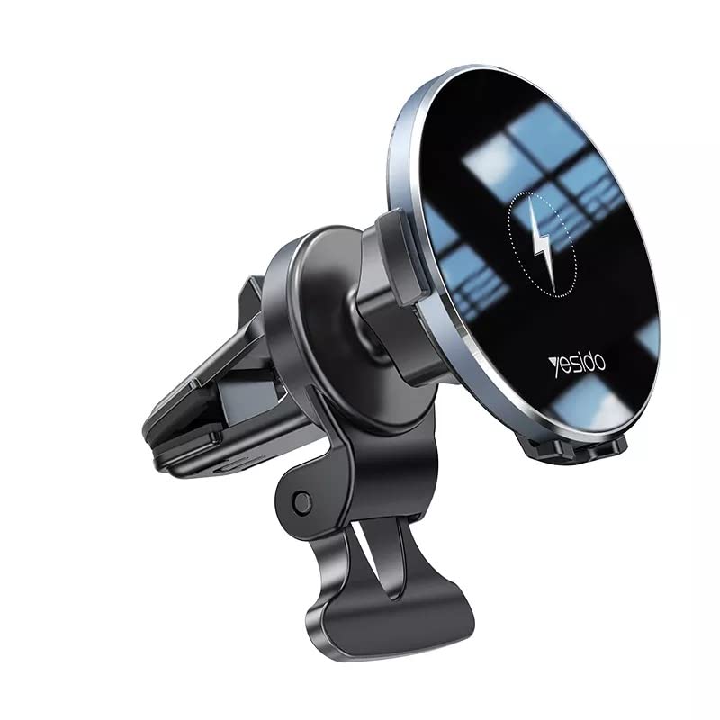 YESIDO C131 Wireless Car Charger 15W Fast Charging Auto Clamping Phone Mount Air Outlet Car Charger.