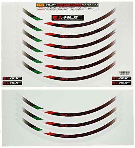 エムディーエフ リムストライプ トリコローレタイプ ホワイト 10mm幅 17インチ RIM-10M-T1WH-17
