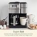 Cuisinart SS-GB1 Coffee Center Grind and Brew Plus, Built-in Coffee Grinder, Coffeemaker and Single-Serve Brewer with 6oz, 8oz and 10oz Serving Size, Black/Silver, 12-Cup Glass