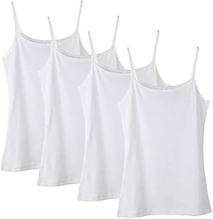 2-8 Años Niñas Colores Sólidos Camisas de Suave Camisas 4 Pack Niños Cómodos Camisetas Sin Mangas Respirables