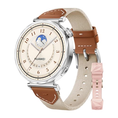 HUAWEI Watch GT 5 41mm Marrón + Correa de Fluoroelastómero EasyFit 3 Rosa Cristal