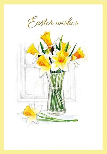Easter Card, Open Easter Wishes - 7 x 5 inches - Piccadilly Greetings