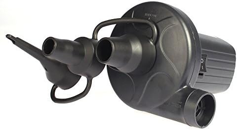 Miniatura 7 de Bomba de aire eléctrica para inflables, bomba de aire portátil de llenado rápido con 3 boquillas, inflador y desinflador de 110 V CA12 V CC para
