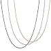 FIBO Stee 1.5MM Stainless Steel Womens Necklace for Girls Cable Chain Necklace Set,14-36 inches