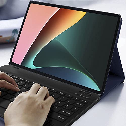 Image of HOM 3 Fold Wireless Bluetooth Keyboard with Detachable Tablet Case Cover for Xiaomi Mi Pad 5 11 inch Tablet (Will Not Fit Xiaomi Pad 6) - Black