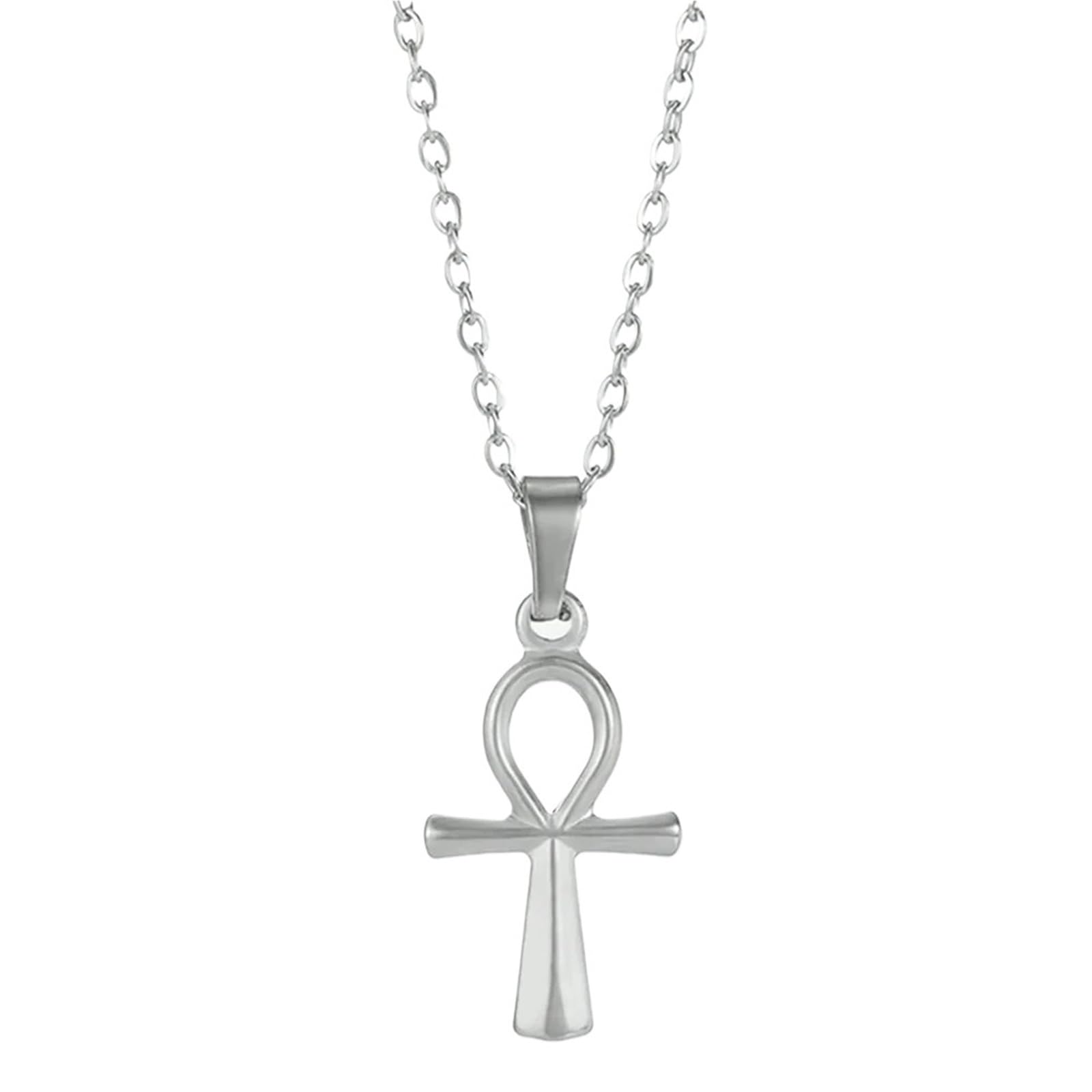 Collier croix acier inoxydable résistant pour montage et création DIY