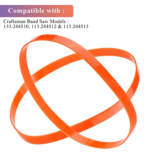 Urethane Band Saw Tires 6" Inch X 3/8" Inch X.095" For 3-Wheel 10" Craftsman Band Saw Replacement Models: 133.24451 113.244512 & 113.244513 (3-Pack) #TOP3