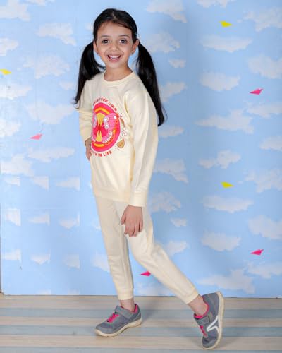 Image of The Mom Store Kids Sweatshirt With Joggers Set| Cotton With French Terry | Cute Prints | Warm | For Boys & Girls | Trendy Winter Sets For Kids | Hoodie And Sweatpant Set