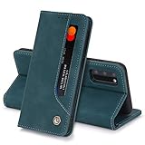 SWP Funda tipo cartera para Galaxy S20 FE 5G, Galaxy S20 Lite [4 ranuras para tarjetas] funda con bolsillo tipo libro [función de soporte] para Samsung Galaxy S20 FE 5G (verde azulado)