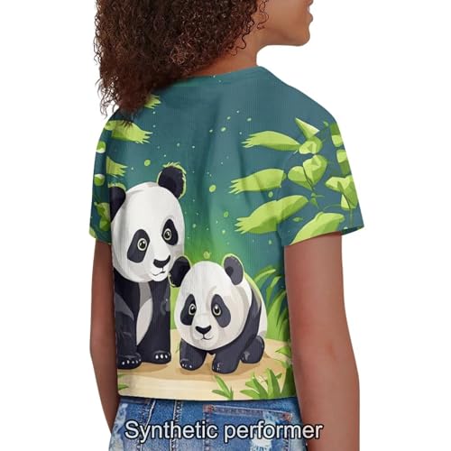 Image of 4th of July Shirt for Girls 7-8 Years US Flag Crop Tops Kids Outfit Independent Day Graphic Tee-