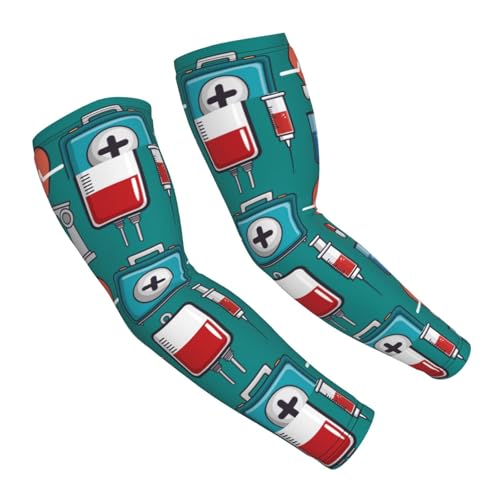 Salelf Medical Elements Arm Sleeves Cooling UV Sun Protection Sports Compression Sleeves for Men Women Golf Basketball Arm Sleeves
