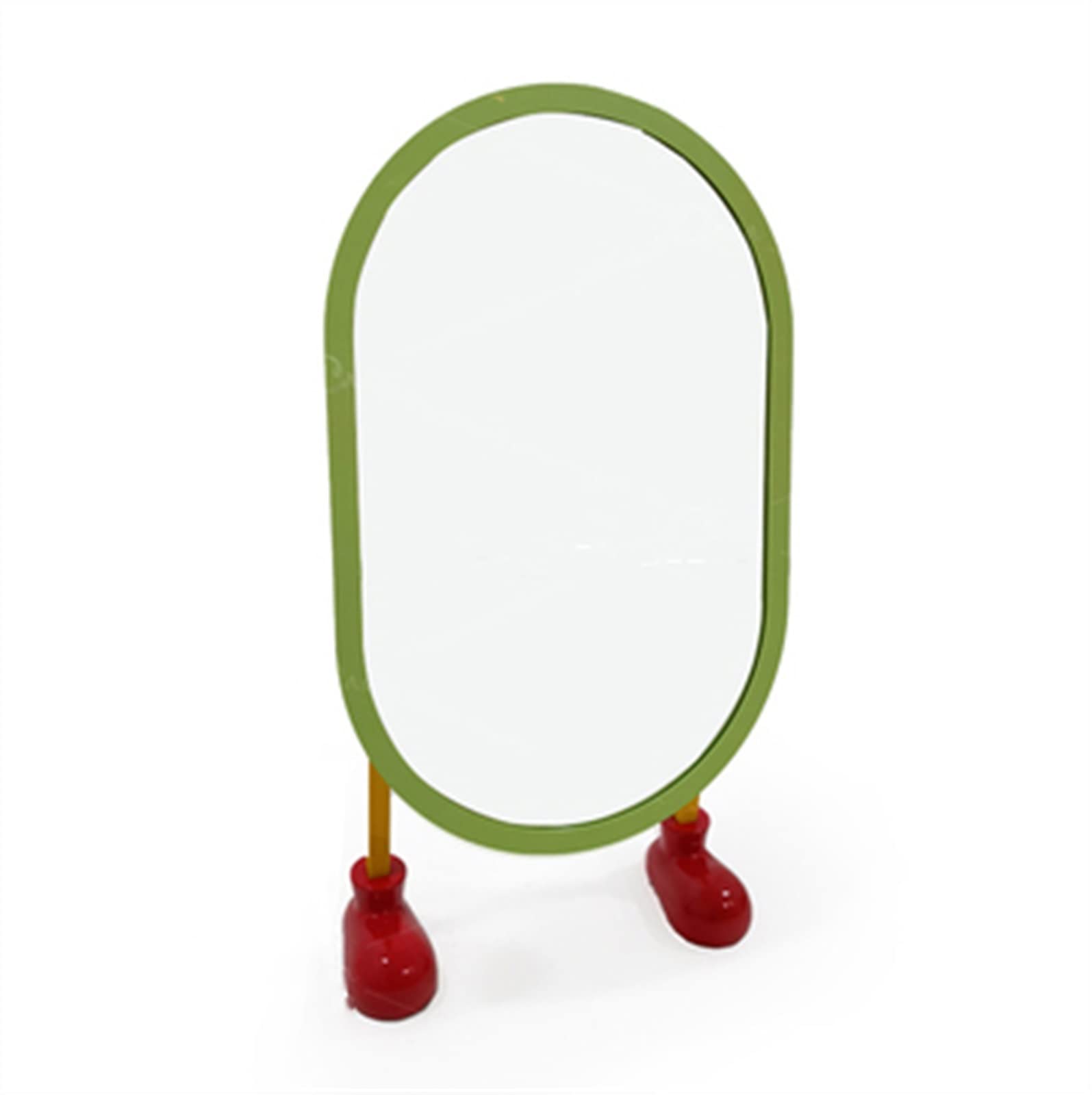 LJHFG63KUYT Vanity Mirror Bedroom Makeup Mirror Simple Desktop Cream Yellow Cartoon Cute And Interesting High-definition Household Personal(Green)