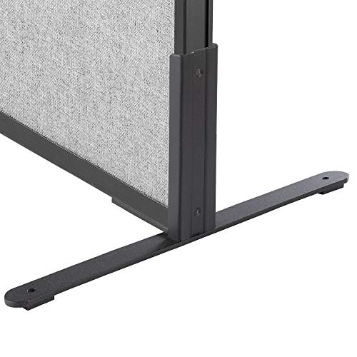 8"H T-Leg Bracket For Office Partition Panels, Black (1 Pair) #TOP2