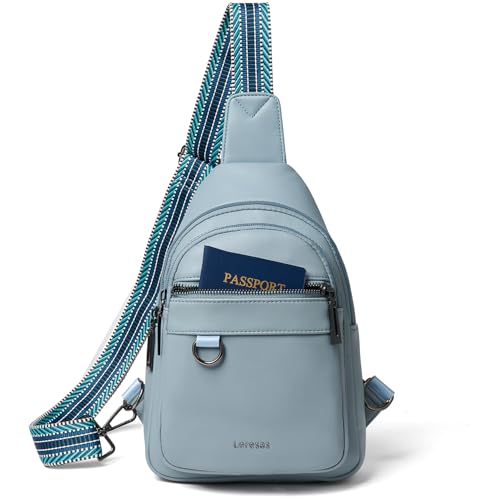 7L Sling Bag for Women Men Vegan Leather Crossbody Bags Fanny Pack Purse Backpack Over Shoulder Bag Travel Anti Theft