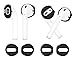 IiEXCEL (Fit in Case) 4 Pairs Replacement Super Thin Slim Silicone Earbuds Ear Tips and Covers Skin Accessories for Apple AirPods or EarPods Headphones (Fit in Charging Case) (Black White)