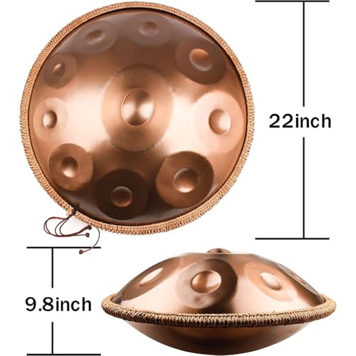 Handpan Steel Tongue Drum 10 Notas Dorado 22 Pulg miniatura 6