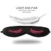Fitglam Natural Silk Sleep Mask, Cute Sleeping Mask Eye Mask Eye Cover for Travel, Nap, and Meditation, Blindfold with Adjustable Strap for Men, Women, and Kids (Black with Rose Eyelashes)